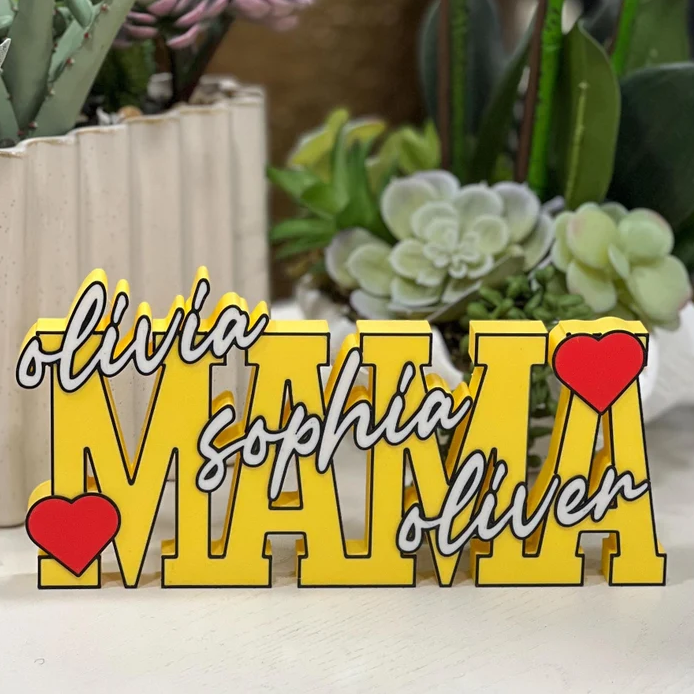 Personalized Mama Name Plate Mother's Day Gift