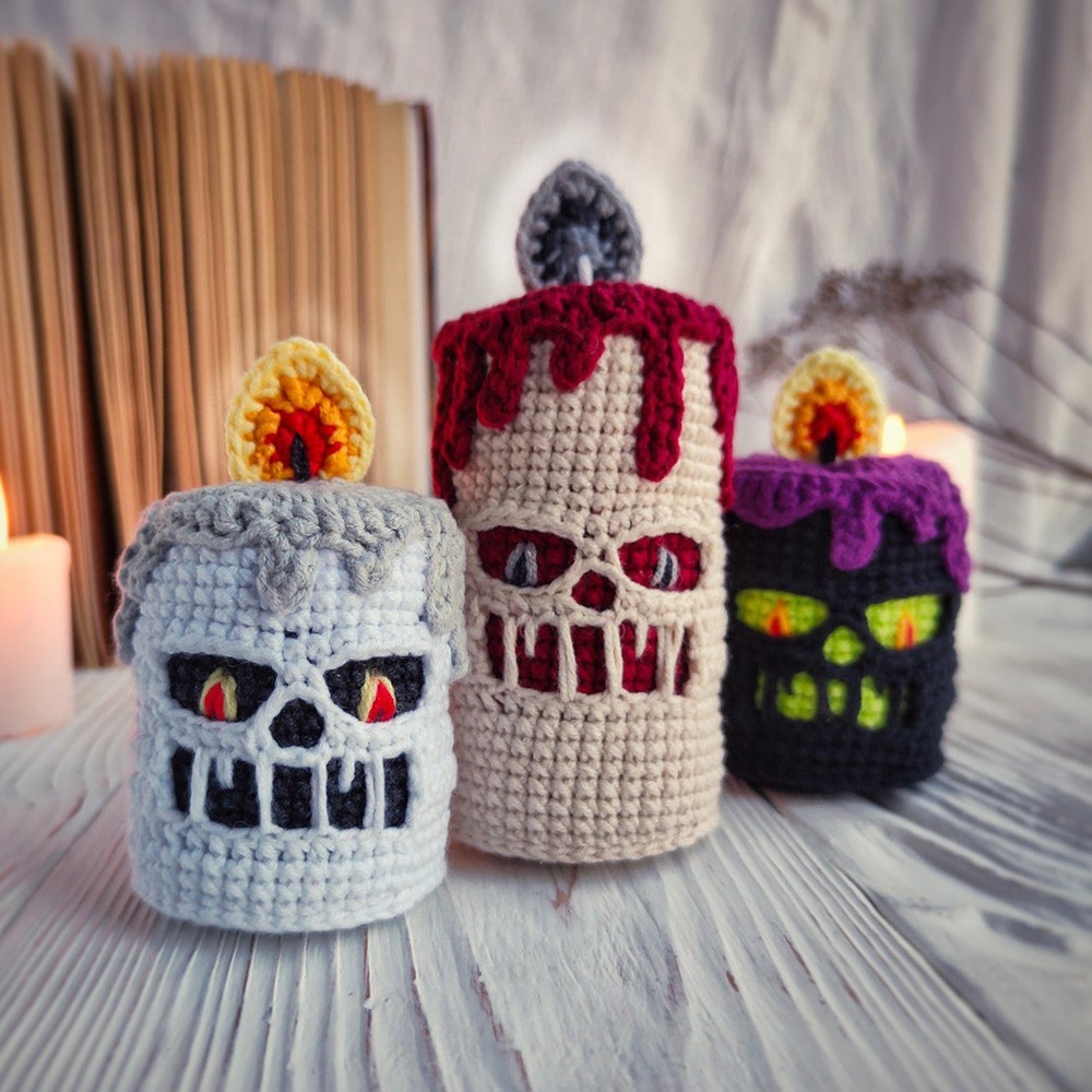 Halloween Candle Crochet Toys