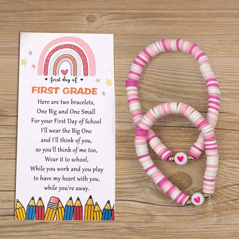 First Day of First Grade School Bracelet Matching Bracelets