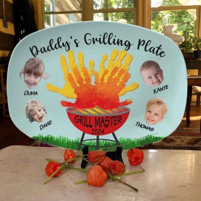 Personalized Daddy's Grilling Plate Father's Day Gift
